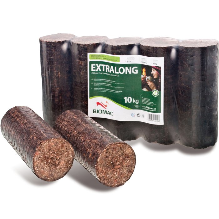 BIOMAC Rindenbriketts rund ohne Loch 450kg – Bild 3