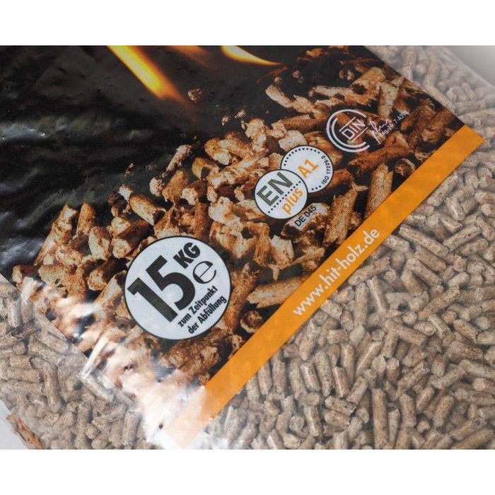 HIT Holzpellets Sackware 6mm ENplusA1, 66 x 15kg Palette – Bild 4