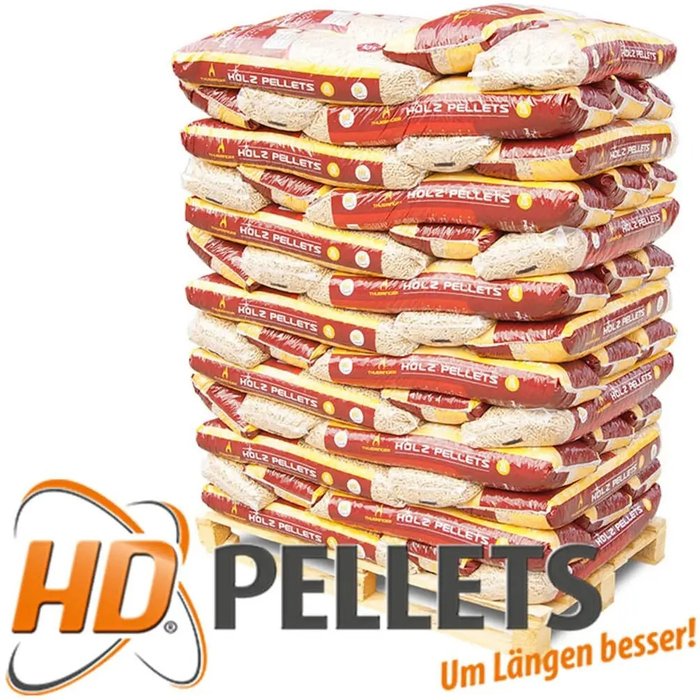 THÜRINGER HD Holzpellets 6mm ENplusA1, 65 x 15kg Palette