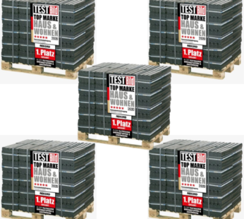 5 Paletten REKORD Braunkohlebriketts (40×25 kg) – Vorratspaket